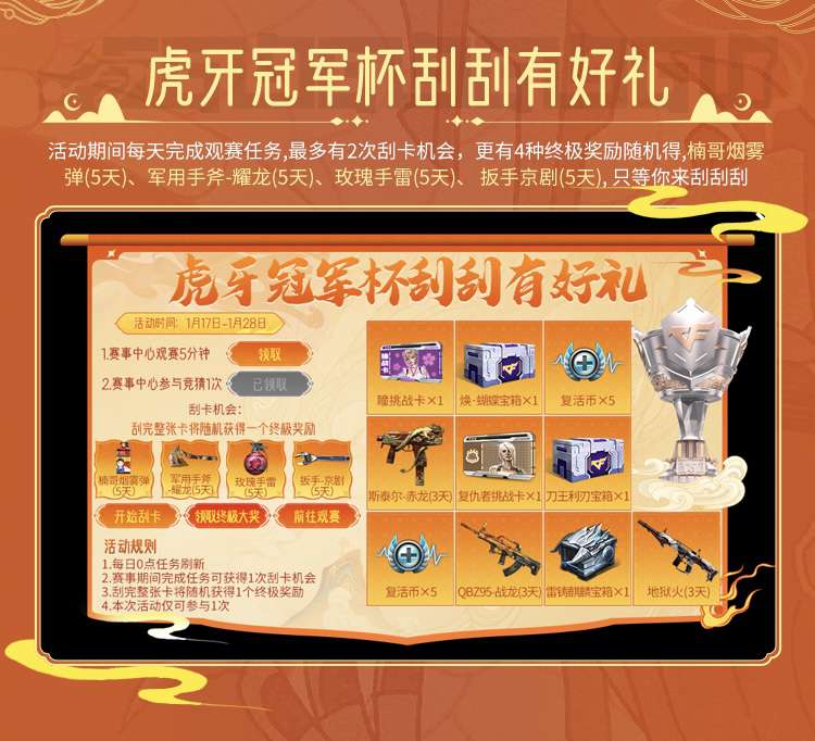 【资讯】2024虎牙CFM冠军杯观赛有惊喜,海量福利等你拿!游戏攻略_手游下载 第2张 【资讯】2024虎牙CFM冠军杯观赛有惊喜,海量福利等你拿!游戏攻略_手游下载 第2张