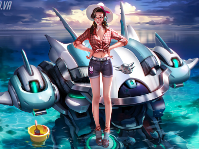 守望先锋dva吃鸡(暴雪劲作守望先锋3d精品动画cg战斗女神)