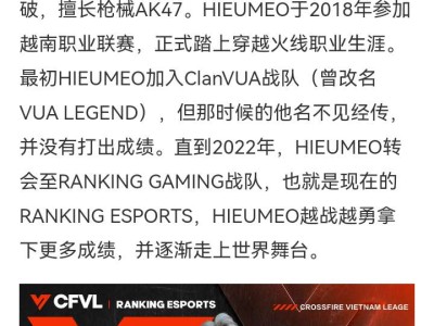 【资讯】被低估的越南神枪手HIEUMEO：看我五杀表演游戏攻略_手游下载