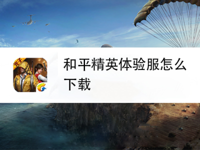 和平精英(体验服)下载安装，和平精英体验服下载安装苹果