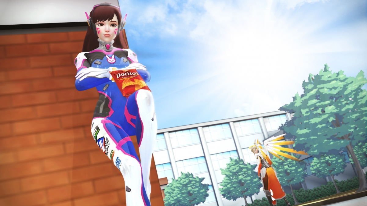 守望先锋dva吃鸡(暴雪劲作守望先锋3d精品动画cg战斗女神)  第2张